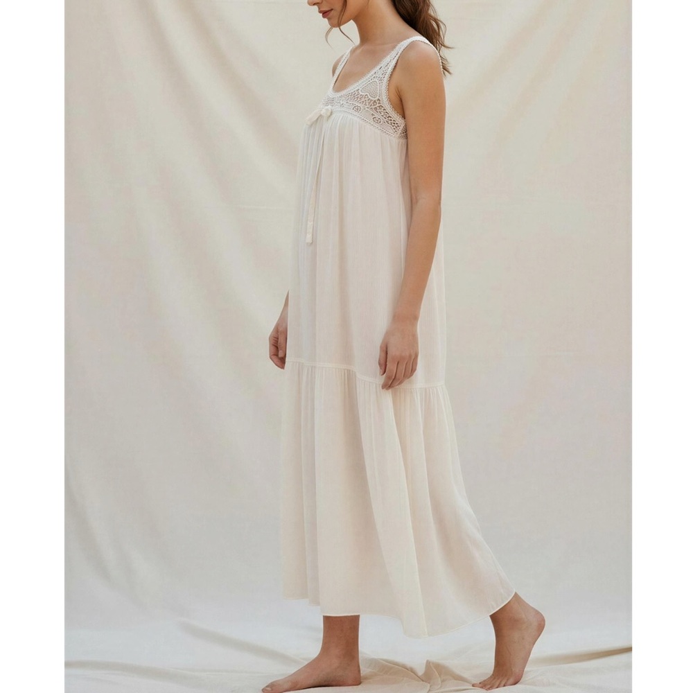 ULLA JOHNSON Rowena Coverup Dress, Ivory, P/XS - Picture 2 of 13